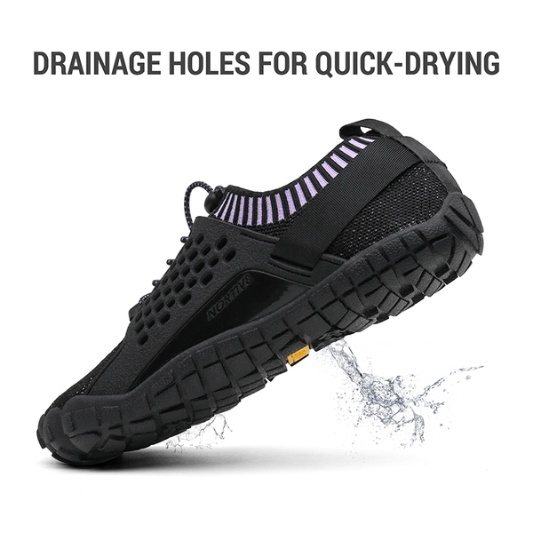 Women's Lightweight Quick-Drying Water Shoes - BLACK PURPLE - 3